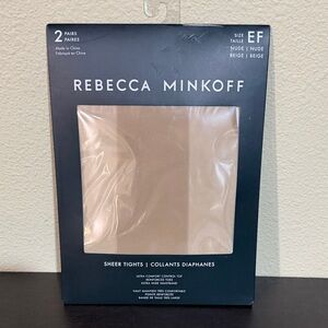 NWT Rebecca Minkoff Sheer Tights in Nude & Beige set of 2